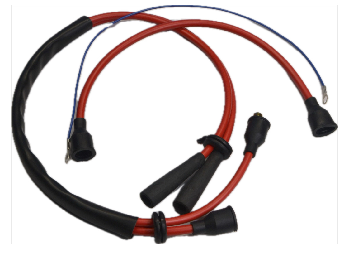 Zündkabel-Satz, rot, Silikon  Fiat 500 N/D/F/L/R (Zündspule rechts)