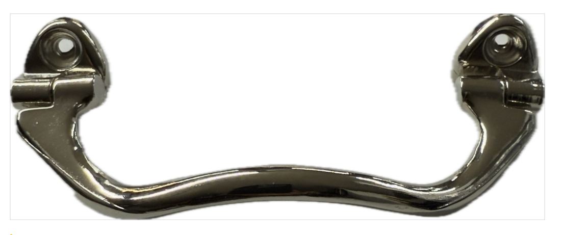 Zuziehgriff verchromt, Halter geformt wie Orginal, einzeln Fiat 500