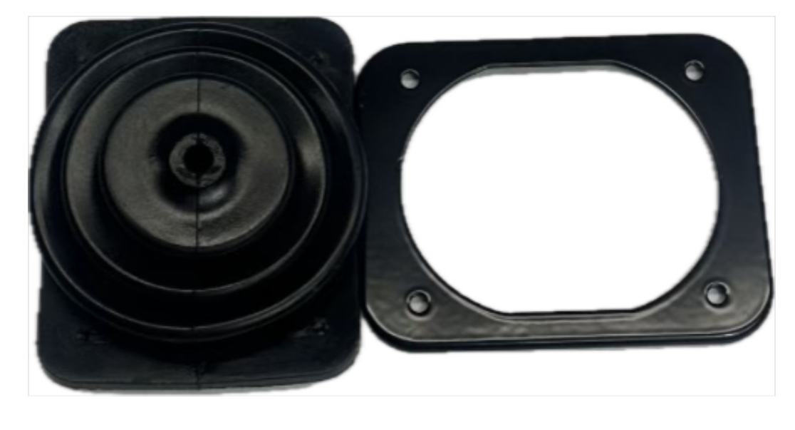 Schalthebelmanschette mit Montageplatte Fiat 500/126
