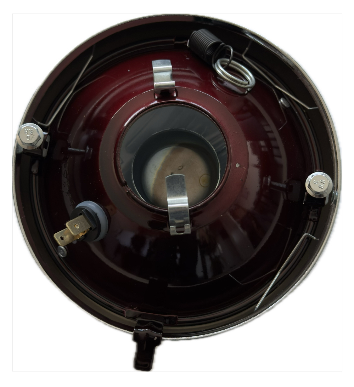 Scheinwerfer mit Standlicht, Chromring und Gummikappe, CARELLO Fiat 500 F/L/R Gummikappe für Scheinwerfereinsatz