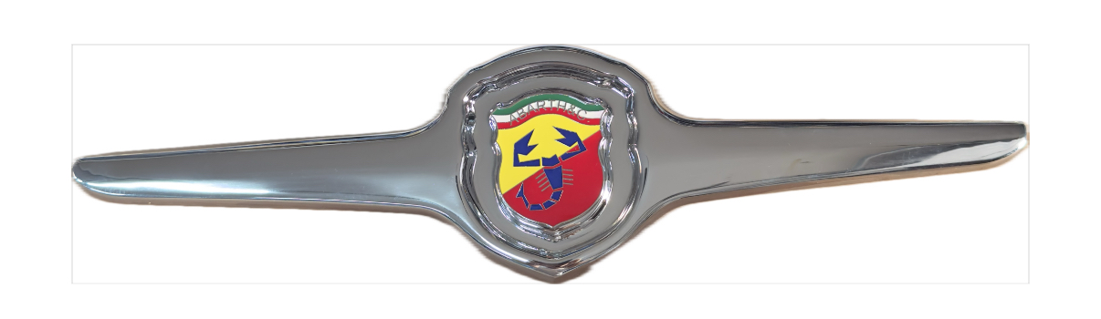 Frontemblem Abarth Metall Chrom Fiat 500 L/R 595/695