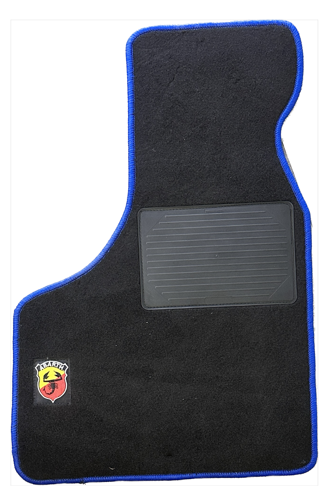 Fußmattensatz Schwarz mit Blauen Rand und Abarth Logo