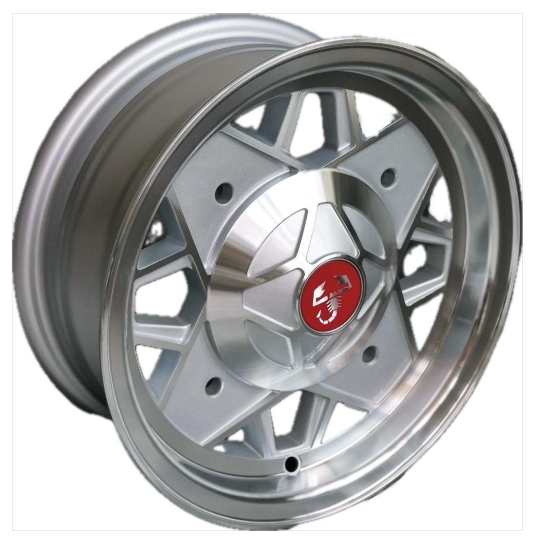 Alufelge 5,0 x 12 ET 20, Silber, poliert Fiat 500 / 126 1.Serie LK 4x190