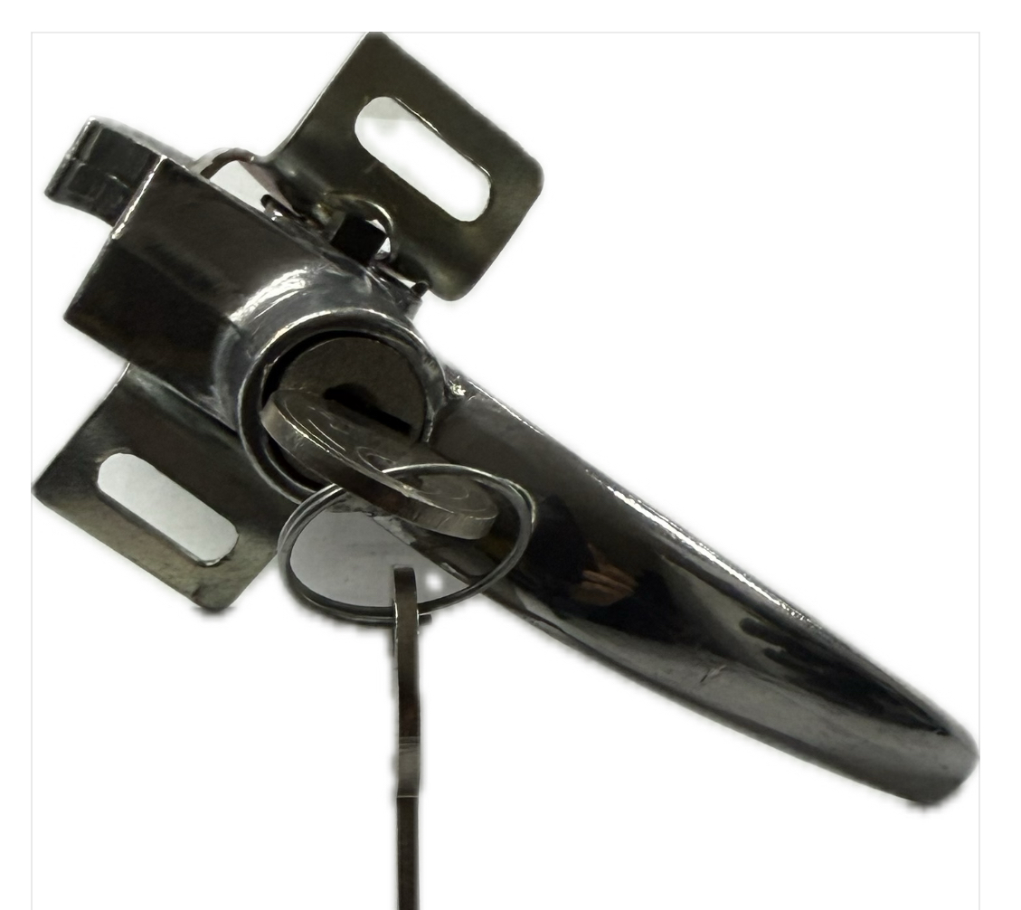 Heckklappenschloss Alu, orig. Form mit 2 Schlüssel Fiat 500 N/D/F/L/R