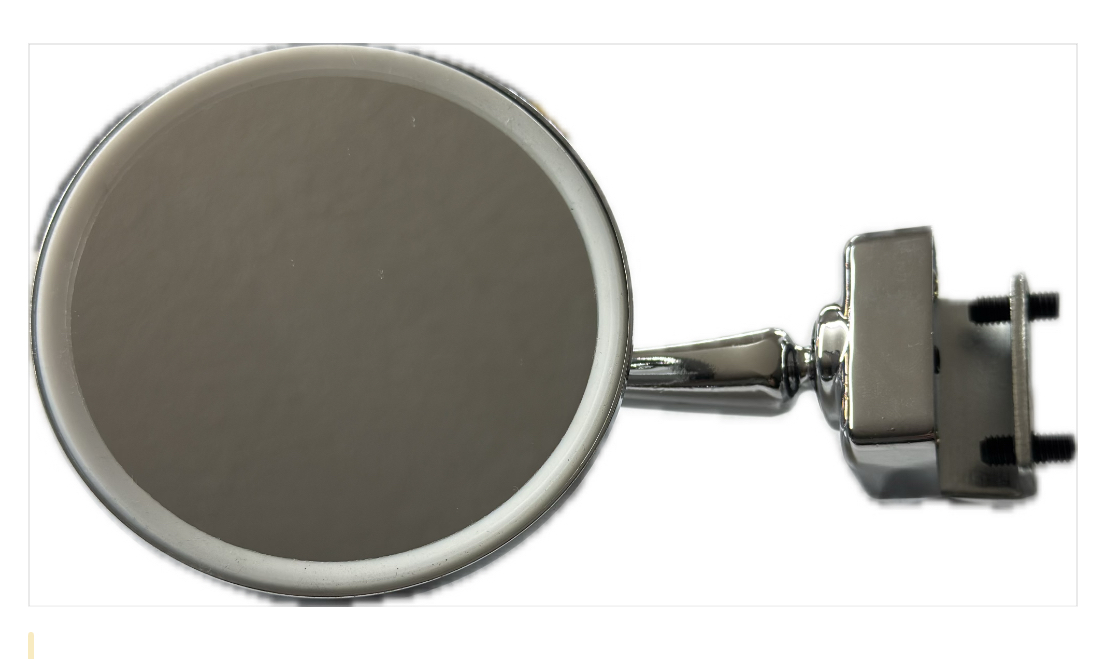 Seitenspiegel, Türfalzmontage chrom,  100 mm Fiat 500 F/L/R