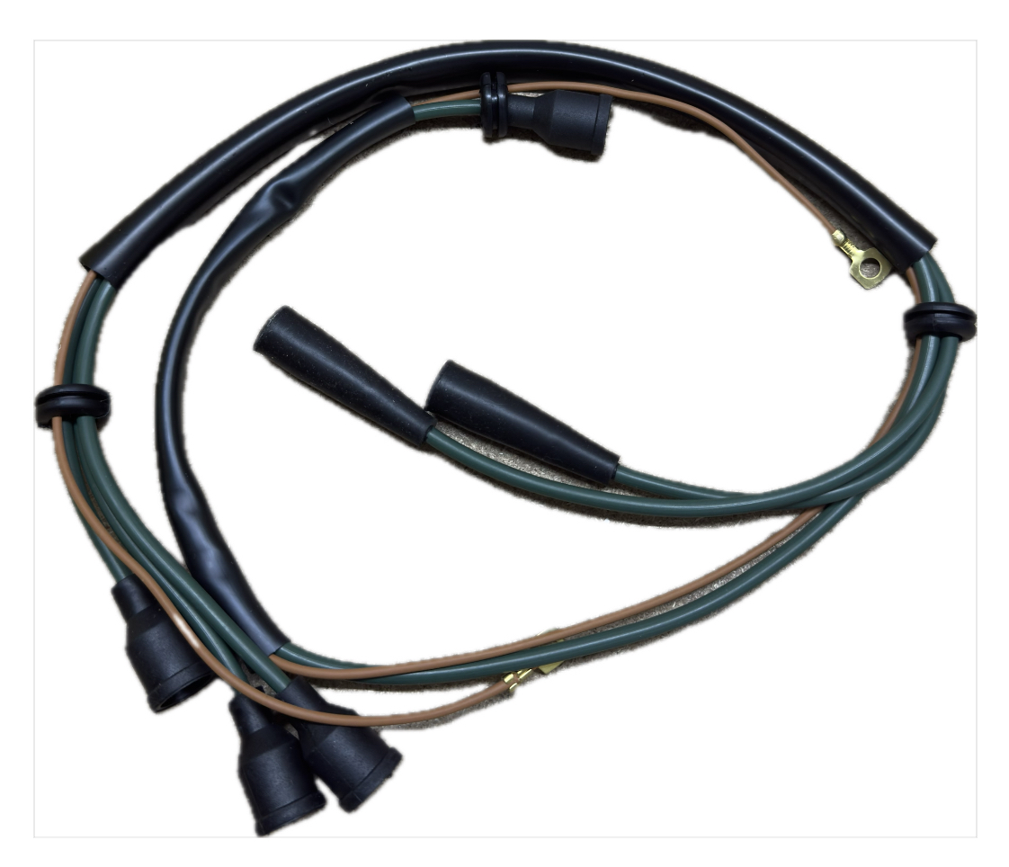 Zündkabel-Satz grün 5mm Fiat 500 N/D/F 1. Serie (Zündspule Links)